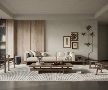 Wabi-sabi Style A Living Room-ID:928996093