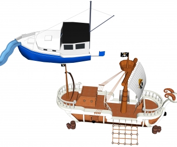 现代海盗船滑梯 儿童海洋船-ID:101682904
