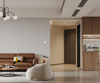 Modern Wabi-sabi Style A Living Room-ID:102762942