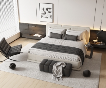 Modern Double Bed-ID:797751906