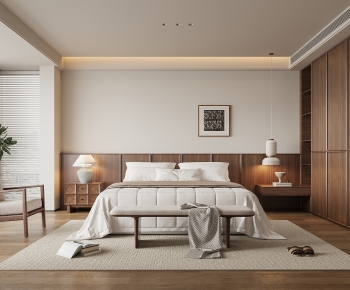 Wabi-sabi Style Bedroom-ID:547863961
