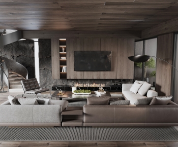 Modern A Living Room-ID:358221055