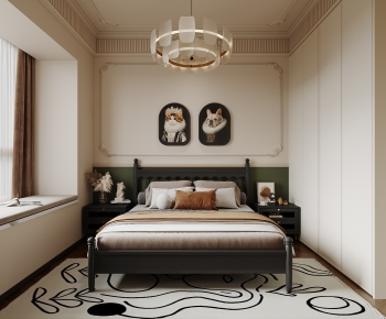 French Style Retro Style Bedroom-ID:194509062