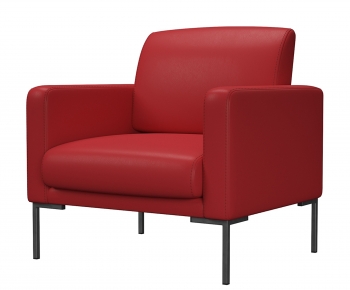 现代红色单人沙发-ID:402534965