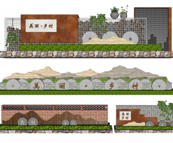 New Chinese Style Landscape Wall-ID:425007107