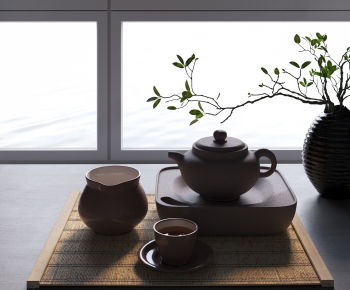 新中式茶具花瓶摆件-ID:989800936
