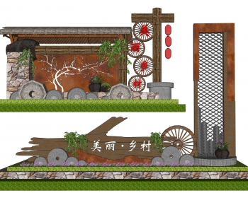 New Chinese Style Landscape Wall-ID:450252069