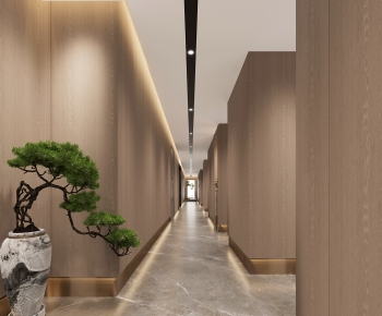 Modern New Chinese Style Office Aisle-ID:612133989