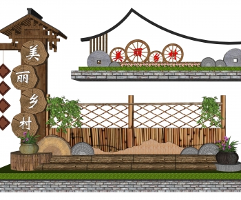 New Chinese Style Landscape Wall-ID:136414052