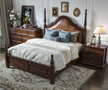 American Style Double Bed-ID:798890654