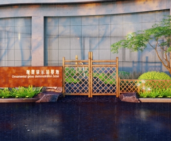 新中式竹篱笆 竹栅栏-ID:906209951