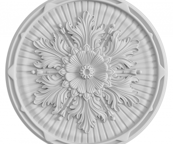 European Style Plaster Carved Top Plate-ID:484051942