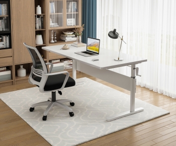 Modern Computer Desk And Chair-ID:603869086
