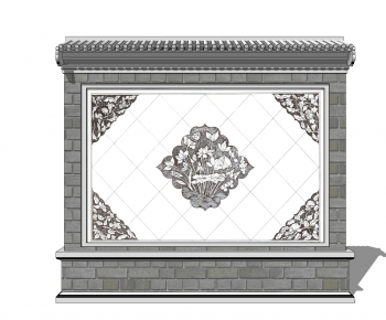 New Chinese Style Chinese Style Landscape Wall-ID:390312916