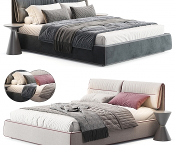 Modern Double Bed-ID:455904013
