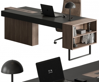 Modern Office Desk And Chair-ID:741169935