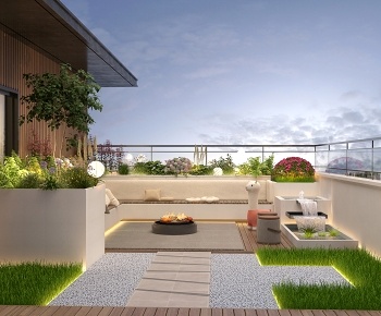 现代庭院/景观3D模型