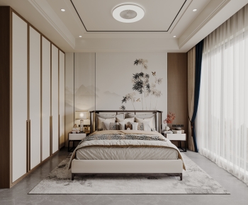 New Chinese Style Bedroom-ID:584042074