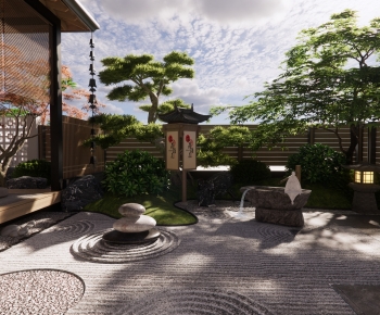 New Chinese Style Japanese Style Courtyard/landscape-ID:129348047
