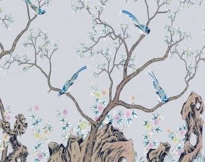 中式花鸟壁纸壁画-ID:5832095