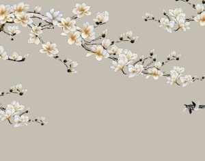 中式花鸟壁纸壁画-ID:5832096
