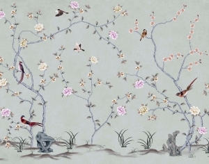 中式花鸟壁纸壁画-ID:5832098