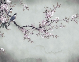 中式花鸟壁纸壁画-ID:5832101