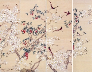 中式花鸟壁纸壁画-ID:5832114