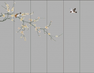 中式花鸟壁纸壁画-ID:5832117