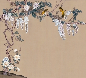 中式花鸟壁纸壁画-ID:5832143