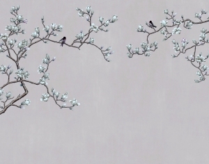 中式花鸟壁纸壁画-ID:5832152