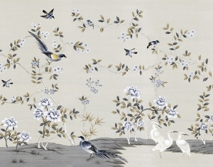 中式花鸟壁纸壁画-ID:5832155