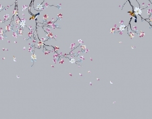 中式花鸟壁纸壁画-ID:5832169