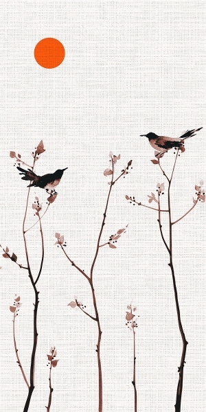中式花鸟壁纸壁画-ID:5832177