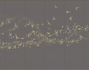 中式花鸟壁纸壁画-ID:5832216