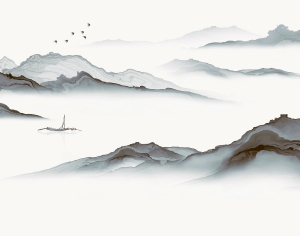 新中式壁纸壁画-ID:427881964