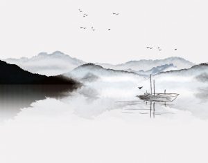 新中式壁纸壁画-ID:436115981