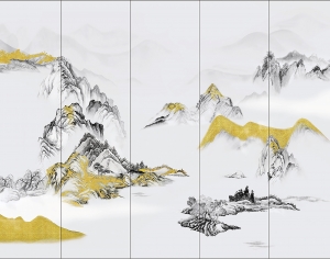 新中式壁纸壁画-ID:119371897