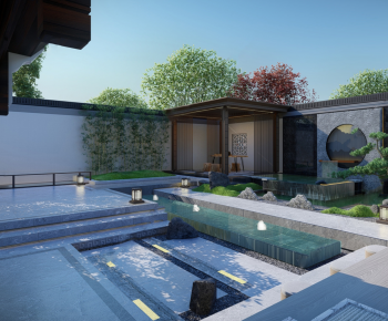 New Chinese Style Courtyard/landscape-ID:499233961