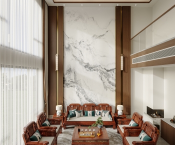New Chinese Style A Living Room-ID:406919968