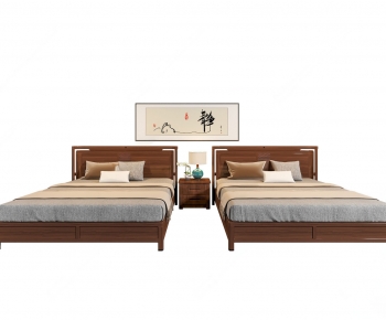 Chinese Style Single Bed-ID:532604937