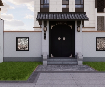 New Chinese Style Facade Element-ID:821115023