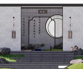 New Chinese Style Chinese Style Building Component-ID:238226898