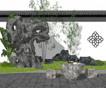 New Chinese Style Chinese Style Landscape Wall-ID:966792116
