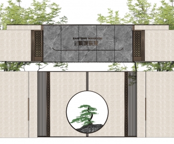 New Chinese Style Chinese Style Landscape Wall-ID:912385946