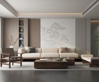 New Chinese Style A Living Room-ID:773081066