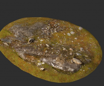 现代苔藓岩石 石头-ID:536565073