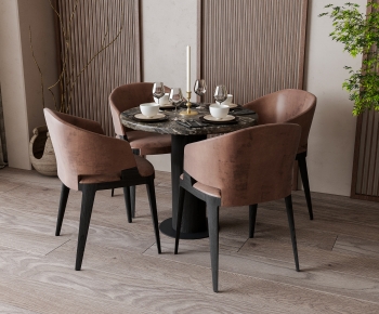 Simple European Style Dining Table And Chairs-ID:735551129