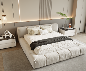 Modern Double Bed-ID:608244904