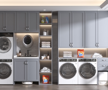 American Style Laundry Cabinet-ID:620444069